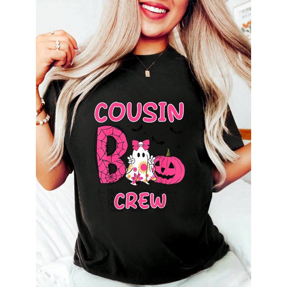 Cousin Boo Crew Girls Matching Family Halloween T-Shirt