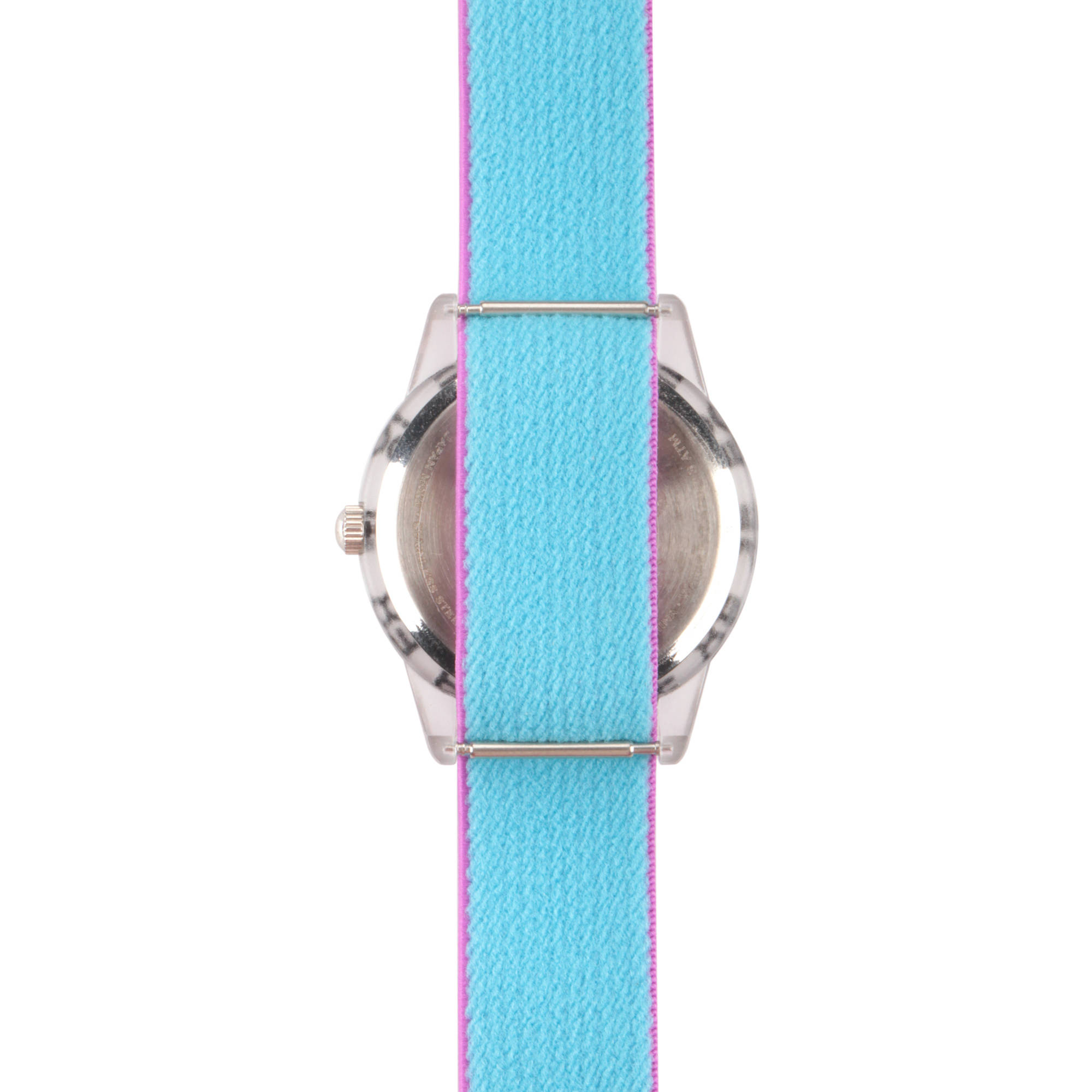 Disney Frozen Kids' Plastic Time Teacher Analog Quartz Nylon Strap Watch Clear, Lt Purple - image 4 of 6