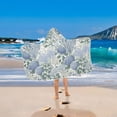 thumbnail image 2 of Yayeee Kids Hooded Towel with Hand Pockets Beach Soft Absorbent Bath Wrap 50 x 23.5 inch, Blue Hydrangeas Pattern, 2 of 5