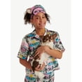 thumbnail image 4 of Justice Girls x Nascar Short Sleeve Button Top, Shorts and Eye Mask Pajama Set, 3-Piece, Sizes 5-18, 4 of 5