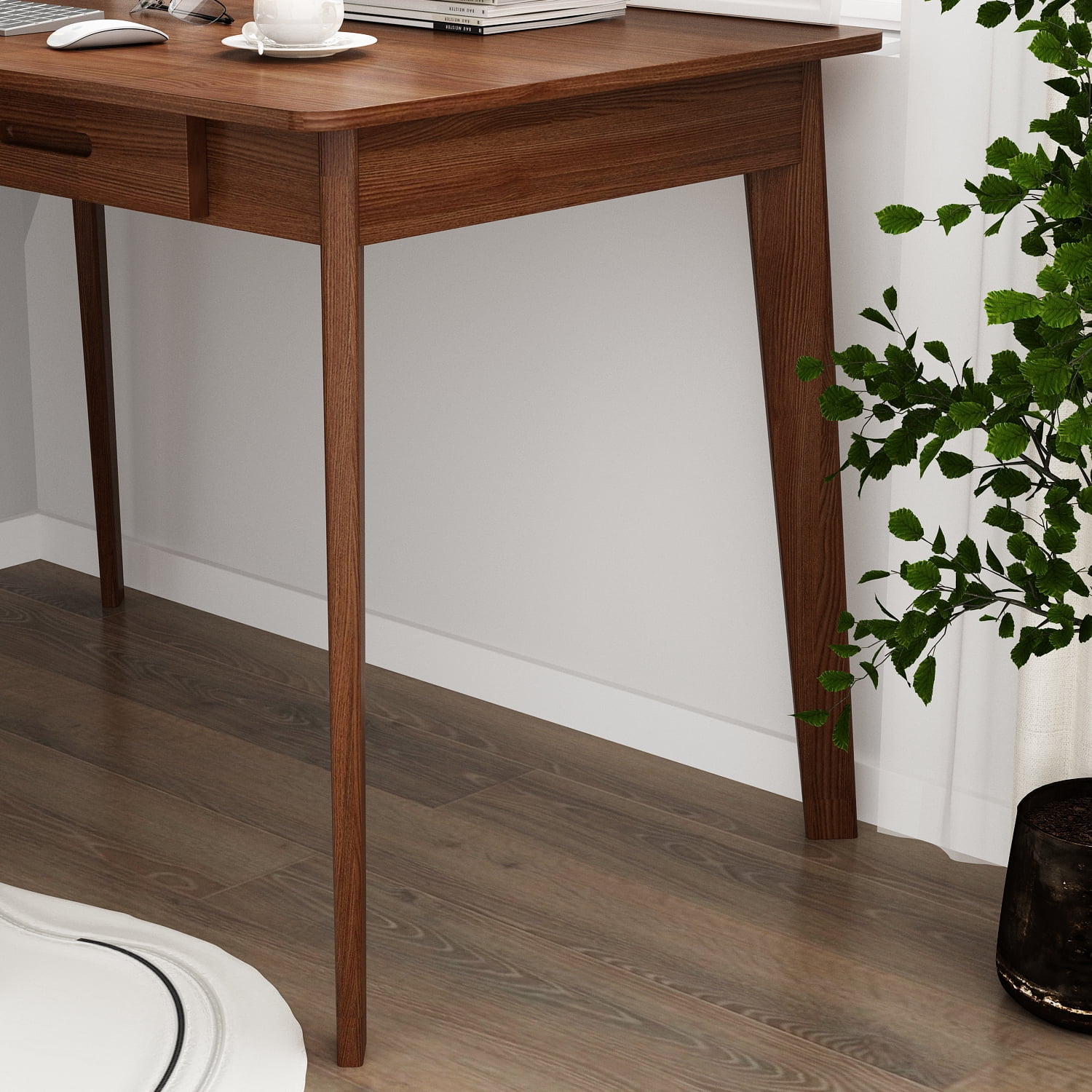 KULAGAGA Adult Desks, Single Piece with Manual, 39.4" x 21.7", Walnut, 1 Count
