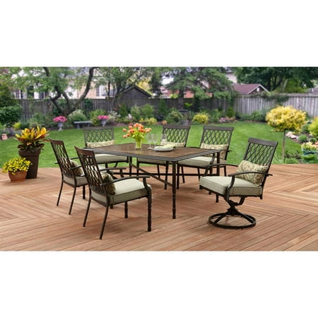 better homes and gardens rockwood trellis back 7 piece dining set faux stone - Home And Garden Furniture Collection better homes and gardens rockwood trellis back 7 piece dining set faux stone - Home And Garden Furniture Collection