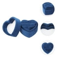 thumbnail image 2 of REGALWOVEN Velvet Ring Box for Proposal, Engagement, Wedding, Ceremony, Jewelry Ring Box Storage Ring Holder Box Blue 2*2*1.7in, 2 of 6