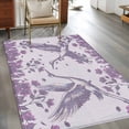thumbnail image 2 of Purple Crane Silhouette Area Rugs 3'x5', Washable Small Throw Rugs for Living Room Bedroom, Modern Abstract Flowers Botanical Indoor Outdoor Rug Non-Slip Low Pile Carpet Runner Reversible Floor Mats, 2 of 8