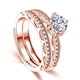 thumbnail image 2 of HomeKingdee 2 Pcs Adjustable Open Ring Set - Moissanite Snowflake Simulated Zircon Copper Rings for Women, Fashion Romantic Jewelry for Parties Engagements Gifts, 2 of 5