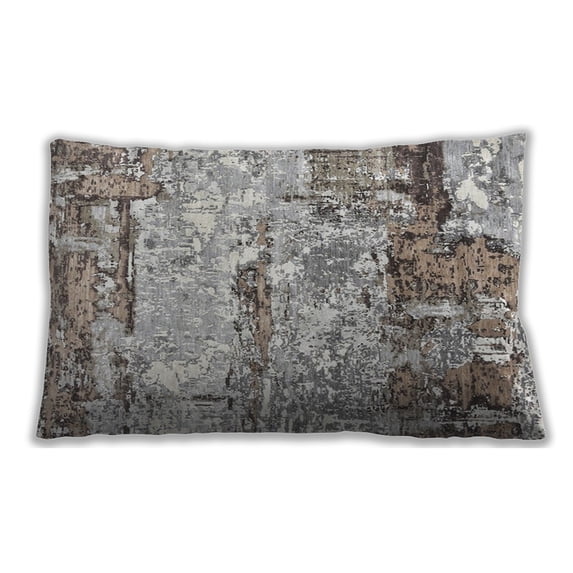 Ahgly Company Outdoor Rectangular Mid-Century Modern Lumbar Throw Pillow, 13 inch by 19 inch
