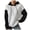 White, variant on Blouse Tunics for Womens Fall Winter Comfy Hooded Long-sleeved Blouson Off the Shoulder with Pocket Colorblock Hoodie Cotton Pullovers Sweatshirts(Grey,XL)