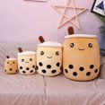 thumbnail image 1 of Plush Boba Lifelike Soft Food Milk Tea Cup Shaped Pillow Funny Cuddling Plush Doll Girls Gift heqiyong LED, 1 of 2