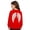 Red, variant on Girls Tracksuit Pullover Hoodie With Sparkly Wing Design Kids Casual Outfit Printed Crewneck Sweatshirt