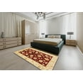thumbnail image 5 of Ahgly Company Machine Washable Indoor Rectangle Abstract Chrome Gold Yellow Area Rugs, 8' x 10', 5 of 7