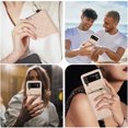 thumbnail image 4 of Allytechgroup Stylish Wallet Phone Case for Samsung Galaxy Z Flip 3 5G, Crossbody Shoulder Strap Make-up Mirror Ring Holder Stand Card Holders Shockproof Case for Girls Women, Beige, 4 of 7