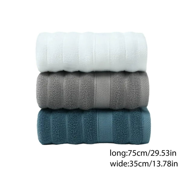 Yhmxh Toallas de algodón de 35 x 76 cm (14 x 30 pulgadas), 3 unidades, para uso doméstico, gruesas y absorbentes, toallas faciales y de mano para adultos (hombres y mujeres).