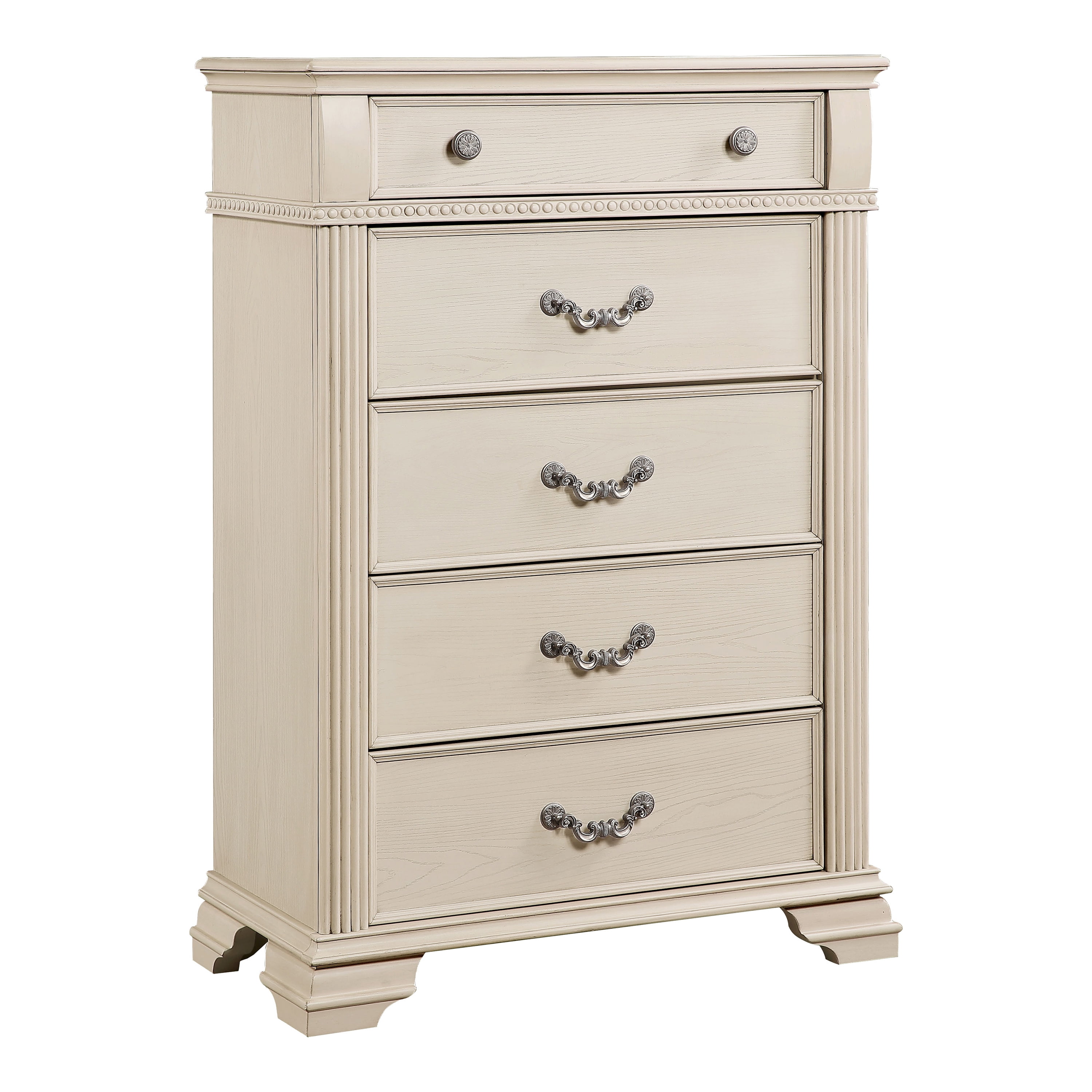 Furniture of America Rendy Adult Traditional 5-Drawer Vertical Dresser, White