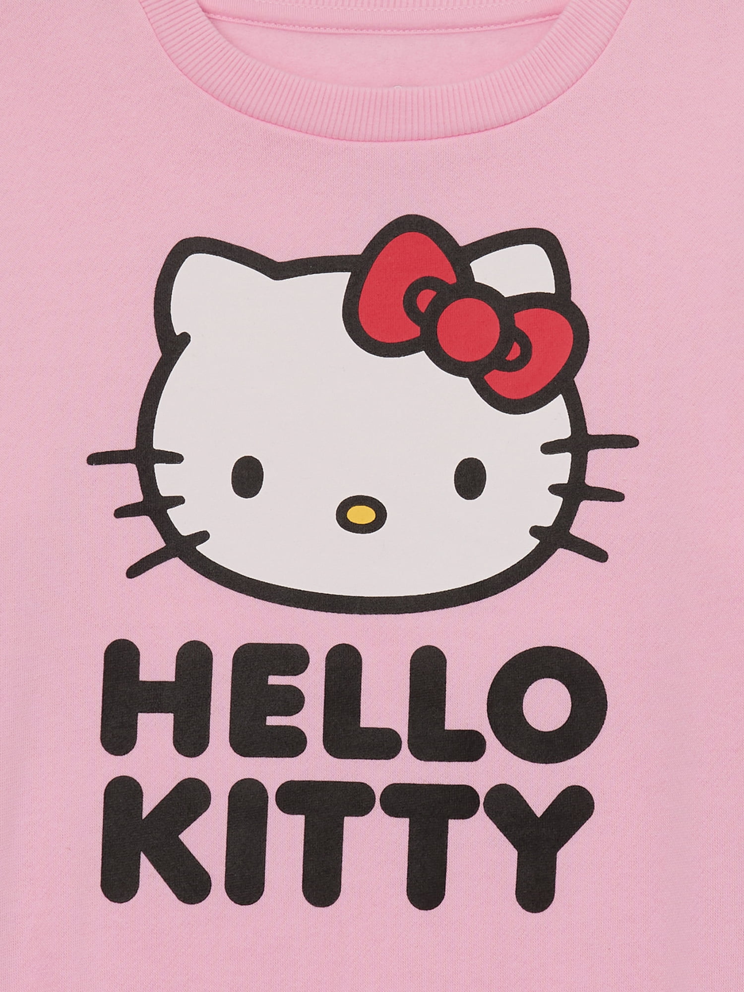 Hello Kitty Girls Graphic Crewneck Fleece Sweatshirt, Size 4-16