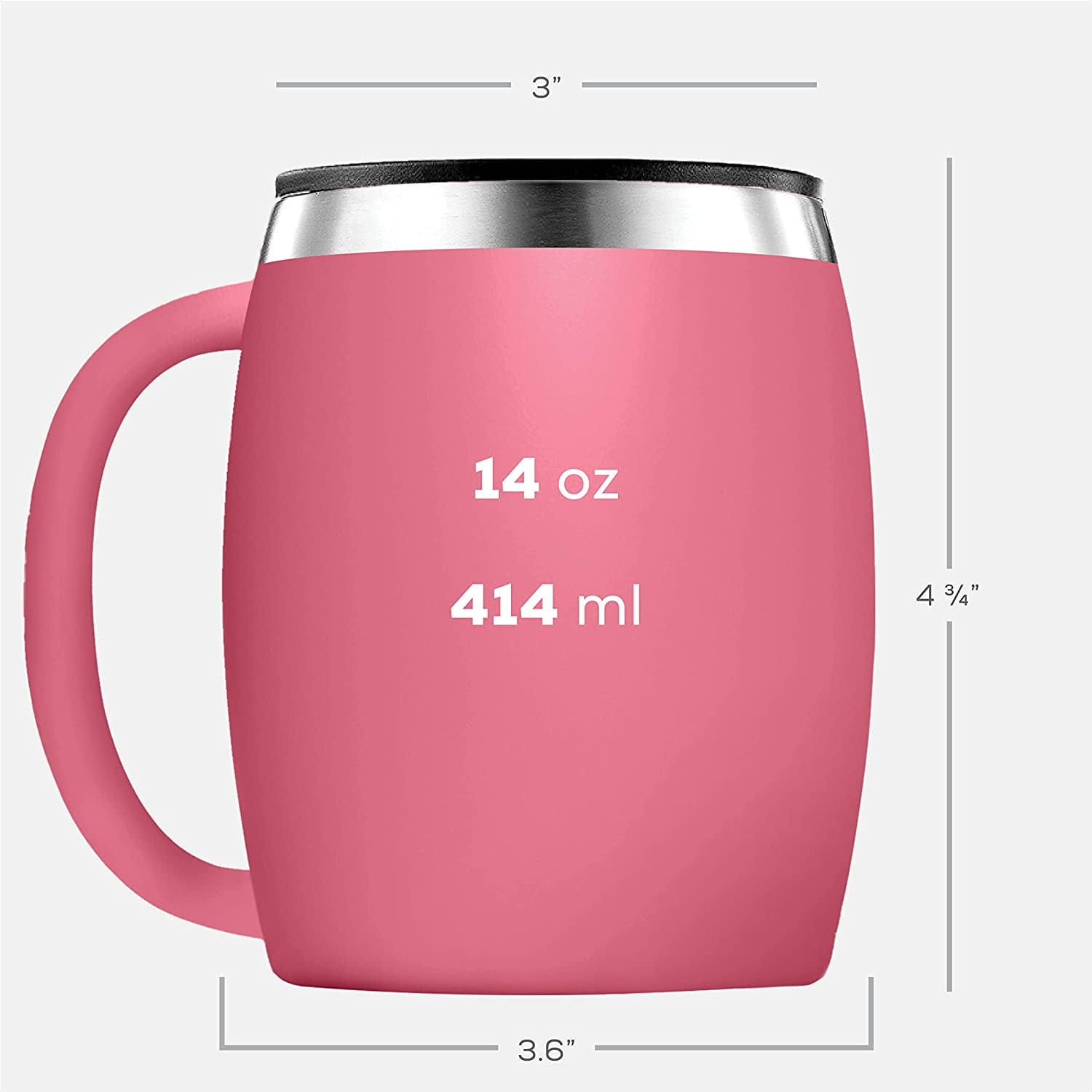 Reduce 14 oz Insulated Coffee Mug with Handle and Flo-Motion Lid - Perfect  Travel Mug with Handle fo…See more Reduce 14 oz Insulated Coffee Mug with