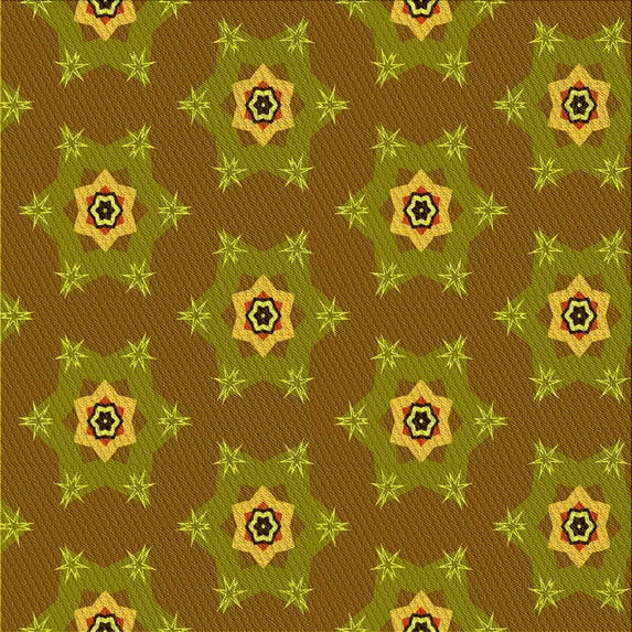 Ahgly Company Indoor Square Patterned Mahogany Brown Area Rugs, 5' Square