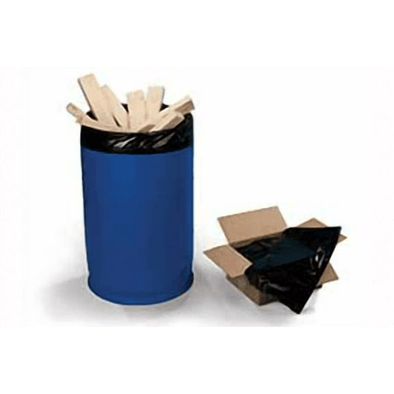 38 X 65" 6 Mil 55-60 Gallon Black Drum Liners (50 Bags) - Laddawn 8733