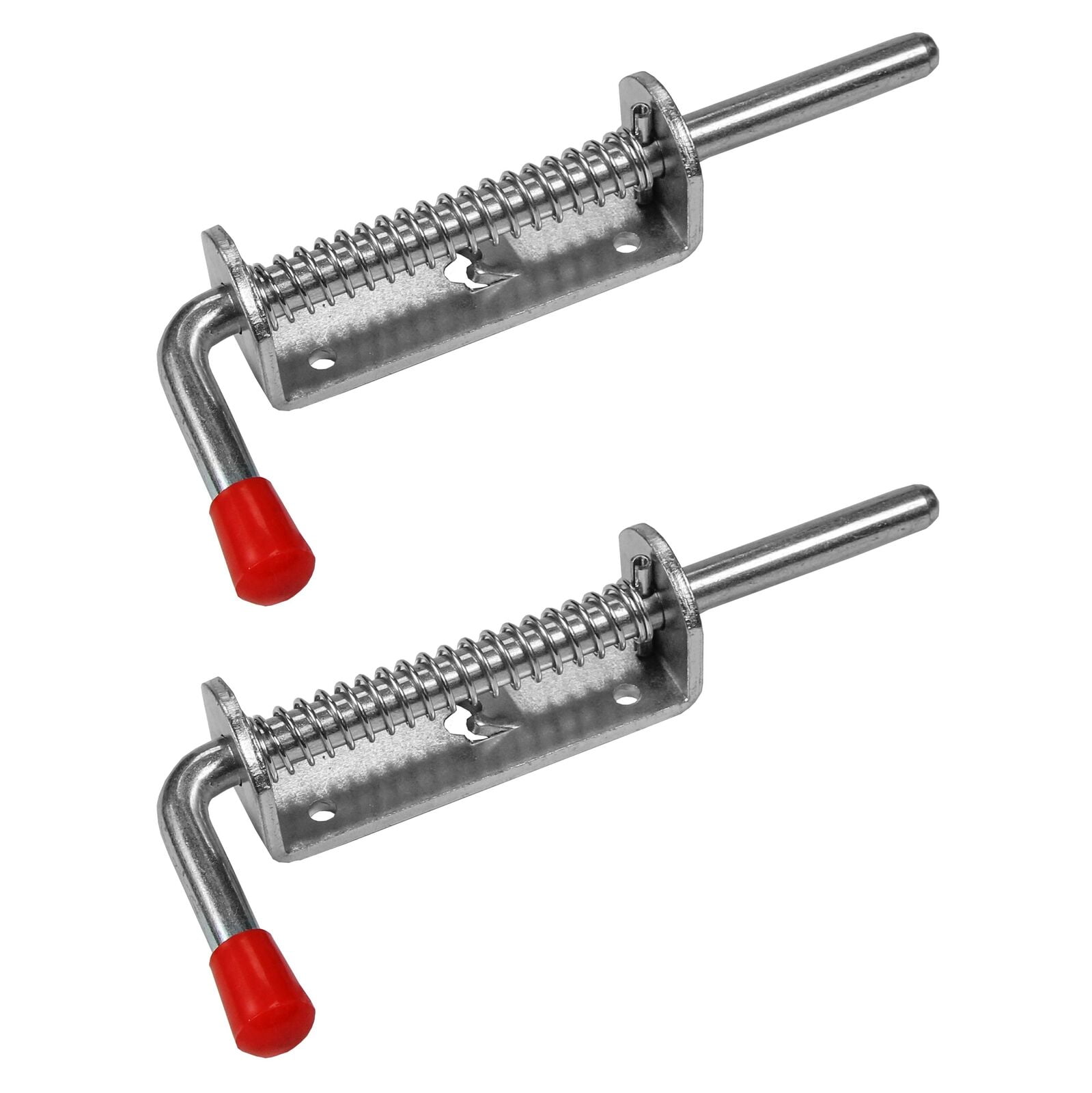 Metal Lock Barrel Bolt Spring Loaded Latch 8.5" Long w Grip Heavy Duty