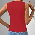 thumbnail image 4 of VerPetridure Women's Summer Vest Tops V Neck Button Down Tank Tops Sleeveless Going Out Crop Tops Cute Business Casual Shirt, 4 of 7