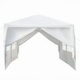 thumbnail image 4 of 10'x20' Outdoor Party Tent with 6 Removable Sidewalls, Waterproof Canopy Patio Wedding Gazebo, White, 4 of 21