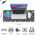 thumbnail image 5 of Long Mouse Pads for Desk,Boho Black and White Diamond Ethnic Desk Mats on Top Of Desks, Desk Mouse Pad Extra Large with 3mm Non-Slip Base and Stitched Edge for Gaming,Work,Home 31.5"x11.8", 5 of 5