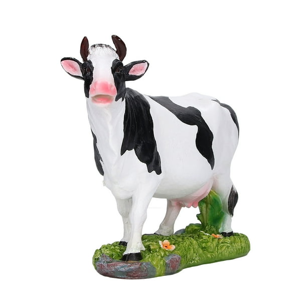Figura de Ganado, Estatua de Vaca Detalla exquisitos en miniatura de resina para la decoración del jardín para escritorio