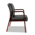 thumbnail image 2 of Alera Reception Lounge Series Guest Chair, Cherry/Black Leather, 2 of 9
