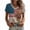 Blue(American Flag Stars Striped Floral Print), variant on Iaqnaocc 4th Of July Outfits for Women Patriotic Short Sleeve V Neck 250th Anniversary Usa Shirt American Flag Stars Striped Floral Print Independence Day 1776 T Shirts for Women Light Blue XXL