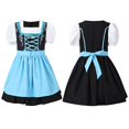 thumbnail image 4 of Ketyyh-chn99 Robe Bébé Filles 1 Pce Robe+1 Pce Tablier Enfants Halloween & Festival Robe Corps Scène pour 14-16 Ans, Bleu, 4 of 4