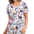 thumbnail image 1 of Puntoco Mujeres Plue Tamaño Animal Print Casual Manga corta Cuello en V Carer top Puntoco Puntoco-912, 1 of 4