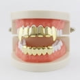 thumbnail image 5 of Vampire Teeth Fang Grillz 18K Gold Plated Hip Hop Fangs Top Bottom Teeth Grills for Your Teeth Set for Men and Women, 5 of 6