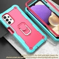 thumbnail image 5 of Dteck Galaxy A32 5G Case, Metal Ring Holder Kickstand Full Body Shockproof Sturdy Bumper Protective Cover for Samsung Galaxy A32 5G,Mint+Rose, 5 of 7