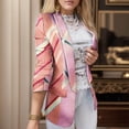 thumbnail image 2 of Vedolay Jackets for Women Women's Casual Long Sleeve Lapel Button Open Front Work Office Jackets Suit,Pink XL, 2 of 5