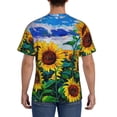 thumbnail image 2 of Naloa Landscape With Sunflowers Men's T-Shirt Sport T-shirt Men's Basic Tee Casual Men's Shirt, Round Neck, Short Sleeves - Medium, 2 of 5