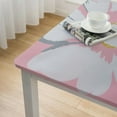 thumbnail image 4 of nygtbtfer Pink Daisy Flower Table Cloth Round Spring Reusable Tablecloth  Outdoor Tablecloth Table Cover for Kitchen Party Picnic Valentines Decorations, 4 of 7