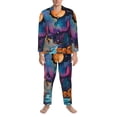 thumbnail image 3 of Uemuo Fantasy Cosmic Landscape Pattern 2-Piece Loungewear Set - Men’s Soft Sleepwear, Cozy Winter PJs, Comfy Sleep Set-XX-Large, 3 of 7