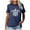 Blue, variant on Womens T Shirts Tops Casual Sea Turtles Printing Crew Neck Short Sleeve Fall Clothes for Women Tees Blouses Dark Blue Size 2XL