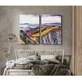 thumbnail image 2 of PixonSign Canvas Print Wall Art Set Purple-Hue Rolling Hills Forest Nature Wilderness Photography Realism Contemporary Landscape Colorful Multicolor Ultra for Living Room, Bedroom, Office - 16"x24"x2, 2 of 5
