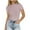 Pink-01, variant on Mittory Women Crew Neck Ribbed Fitted Tight Tshirt Short Sleeve Shirt Basic Knit Top