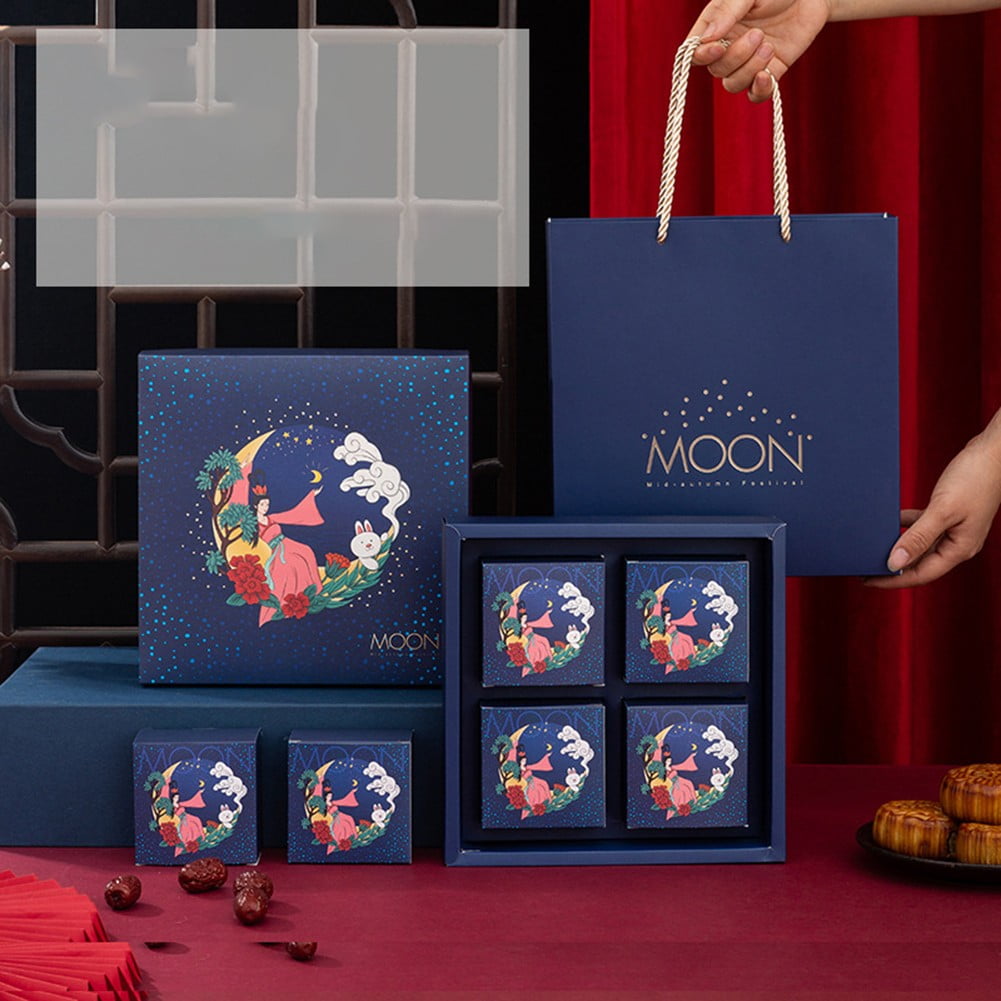 Mooncake Packaging Box Mid-Autumn Mooncake Gift Box High-End Hermes 6/8  Pieces Shi Orange Box Mid-Autumn Festival Custom