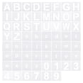 thumbnail image 1 of Unique Bargains 2 Inch Letter Number Stencils 2.5' Width Reusable Alphabet Numbers Templates Set, White 62 Pack, 1 of 6