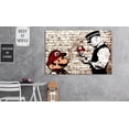 thumbnail image 2 of Tiptophomedecor Stretched Canvas Street Art - Banksy: Mario And Police Officer - Stretched & Framed Ready To Hang Art, 2 of 3