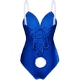 thumbnail image 3 of Disfraz de Conejita de Terciopelo para Mujer Wannsee Azul 2XL Conjunto de Body, 3 of 7