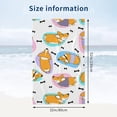 thumbnail image 4 of Yibo Corgi Theme Bath Towel Sand-Free Beach Towel Quick Dry Lightweight Shower Towel for Bathroom Outdoor Swimming, 4 of 9