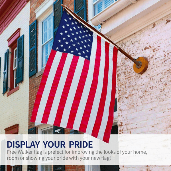 1pcs 2X3FT American Flag USA Flag Printed Nylon Flag National Flag w/Brass Grommets Courtyard Decoration Festival Decoration Flag
