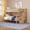 Blonde, variant on Max & Lily Solid Wood Twin over Full with Staircase for Kids, White