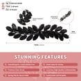thumbnail image 3 of MIALLO Black Cubic Zirconia Leaf Hair Barrette, Vintage Gothic Black Crystal Hair Clip, Elegant Retro Hair Jewelry for Women, 3 of 8