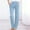 Light Blue, variant on Tsesme Women’s Elastic Waist Faux Jeans Straight Leg Pull on Denim-like Pants, Loose Casual Trousers with Pockets