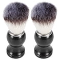 thumbnail image 3 of 2 piezas de cepillo de barba de nailon sintético portátil para hombres, cepillo de afeitar para limpieza facial, herramienta de aseo, 3 of 10