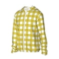 thumbnail image 2 of Easygdp Yellow Checkboard Lightweight Long Sleeve Sun Shirt Sports long-Sleeved Sun Protective Clothing, Quick Drying Breathable - Large, 2 of 9